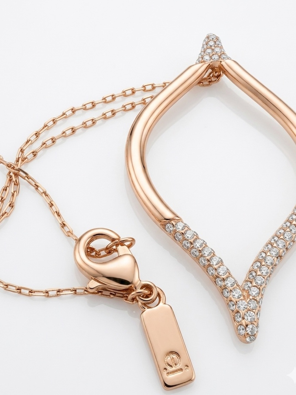 Gold and Silver Teardrop Pendant Necklace with Cyrstalls- Women Jewelry